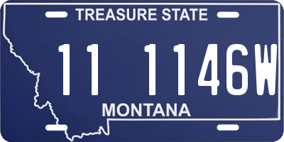 MT license plate 111146W