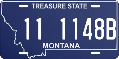 MT license plate 111148B