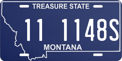 MT license plate 111148S