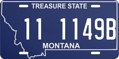 MT license plate 111149B