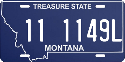 MT license plate 111149L