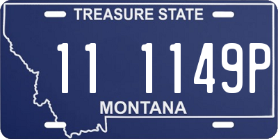 MT license plate 111149P