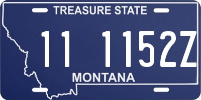 MT license plate 111152Z