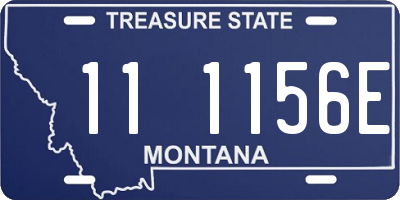 MT license plate 111156E