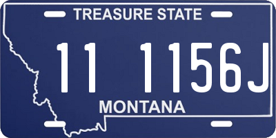MT license plate 111156J
