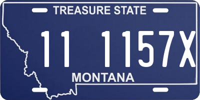 MT license plate 111157X
