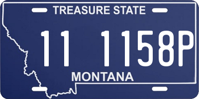 MT license plate 111158P
