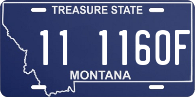 MT license plate 111160F