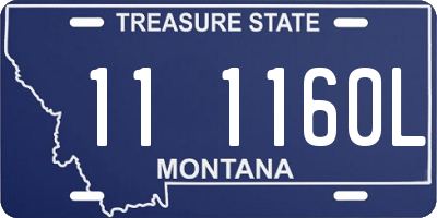 MT license plate 111160L
