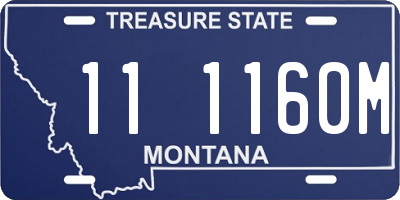 MT license plate 111160M