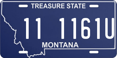 MT license plate 111161U