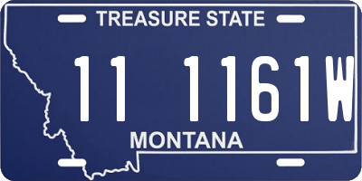 MT license plate 111161W