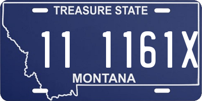 MT license plate 111161X