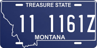 MT license plate 111161Z
