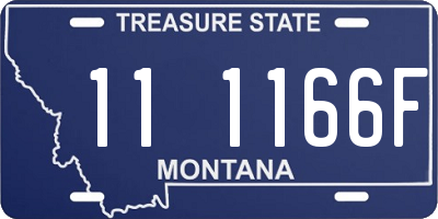 MT license plate 111166F