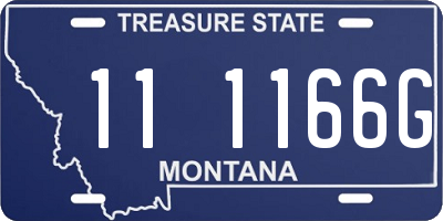 MT license plate 111166G