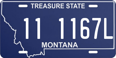 MT license plate 111167L