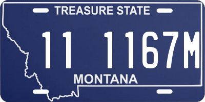 MT license plate 111167M