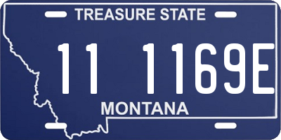 MT license plate 111169E