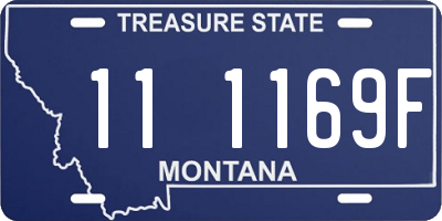 MT license plate 111169F