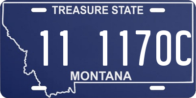 MT license plate 111170C