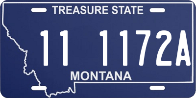 MT license plate 111172A
