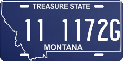 MT license plate 111172G