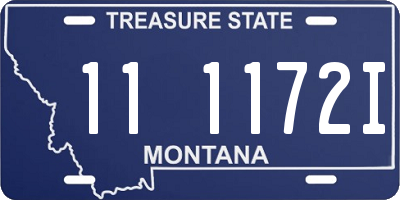MT license plate 111172I