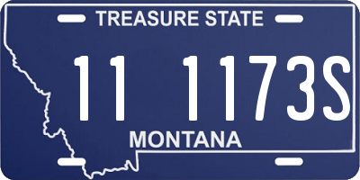 MT license plate 111173S