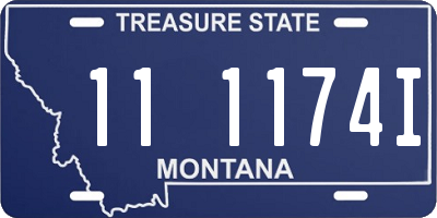 MT license plate 111174I