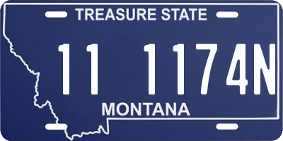 MT license plate 111174N