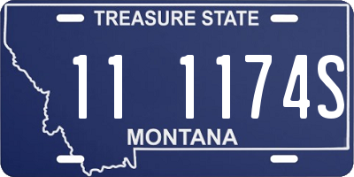 MT license plate 111174S