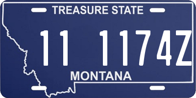 MT license plate 111174Z