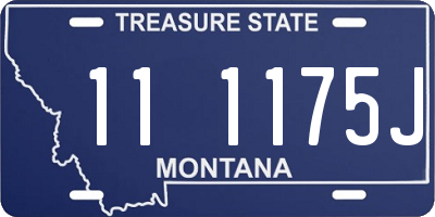 MT license plate 111175J