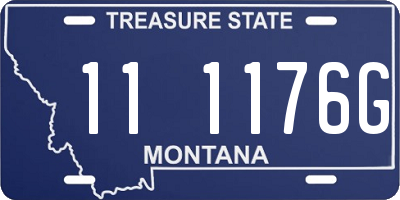MT license plate 111176G