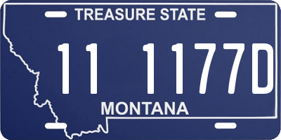 MT license plate 111177D