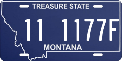 MT license plate 111177F