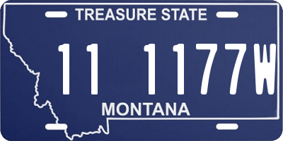 MT license plate 111177W