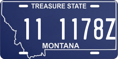 MT license plate 111178Z