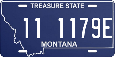 MT license plate 111179E