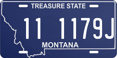 MT license plate 111179J