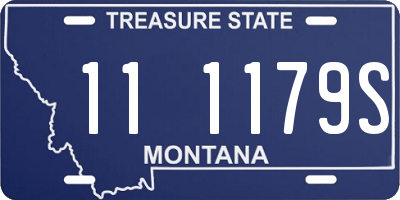 MT license plate 111179S