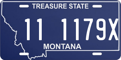MT license plate 111179X