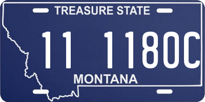 MT license plate 111180C