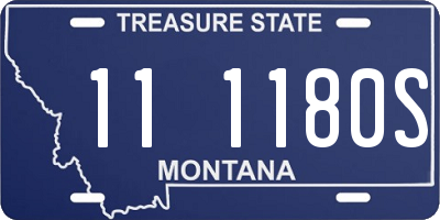 MT license plate 111180S