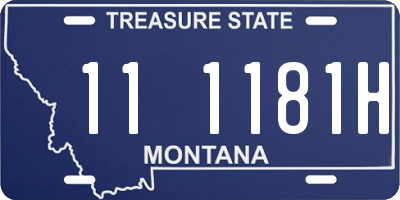MT license plate 111181H