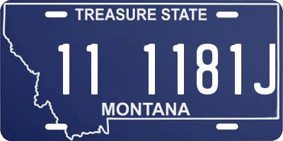 MT license plate 111181J