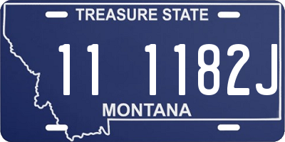 MT license plate 111182J