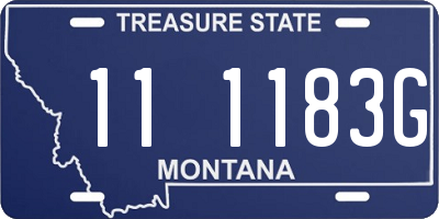 MT license plate 111183G