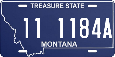 MT license plate 111184A